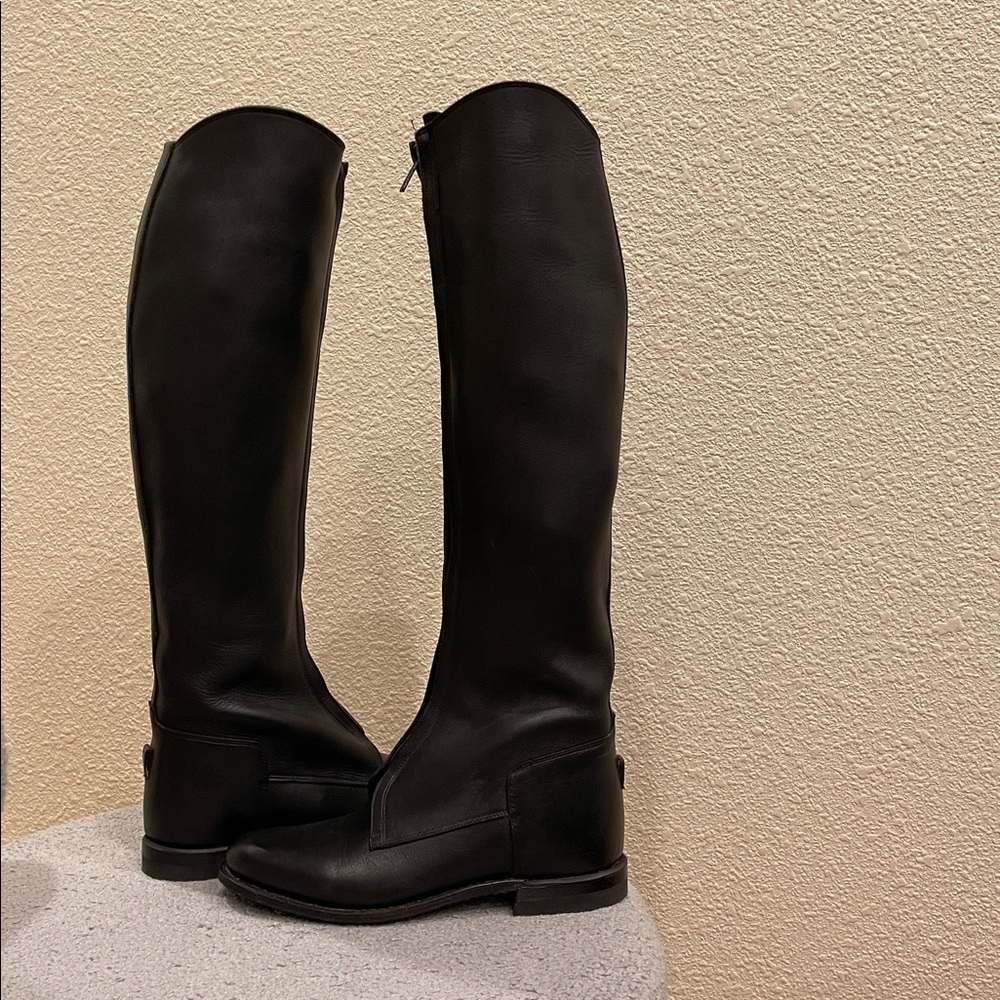 EFFINGHAM by Bond Co Equestrian Riding Field Boots Black Leather Size 6